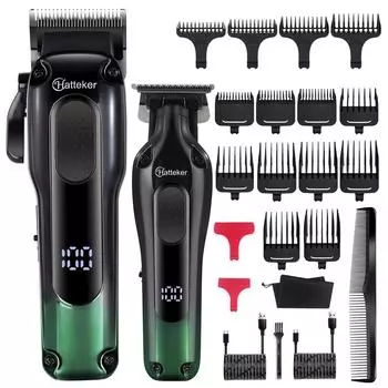 HATTEKER Professional Hair Clipper Set Trimmer for Home Use Rechargeable Hair Cutter Kit Mens Bord Trimmer