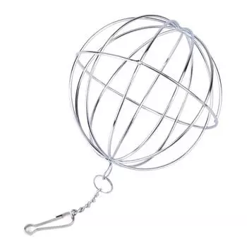 Hay Ball Shape Grass Feeder Tool Stainless Steel Round Sphere Feed Dispense Exercise Hanging Hay Ball For Guinea Pig Hamster