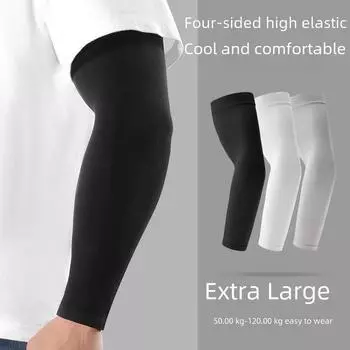 HB04 Large-Size Ice Silk Breathable UV Protection Sleeves for Cycling
