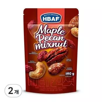HBAF Maple Pecan Mix Nuts, 190g, 2 pieces, Korean nuts