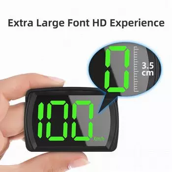 HD-дисплей GPS Head-Up Display Speedometer - Plug & Play, HD-большой экран, точная скорость в км/ч для автомобилей и грузовиков 2,8-дюймовый ЖК-экран Auto Head Up