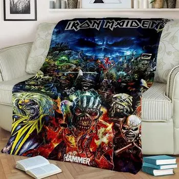 HD I-Iron Maiden Heavy Metal Band 3D одеяло, мягкое одеяло для дома, спальни, кровати, дивана, пикника, путешествия, офиса, одеяло, детское одеяло 75x100cm 30x40inch