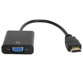 HD мультимедийный интерфейс в VGA адаптер-конвертер кабель для компьютера ноутбука монитора проектора черный
