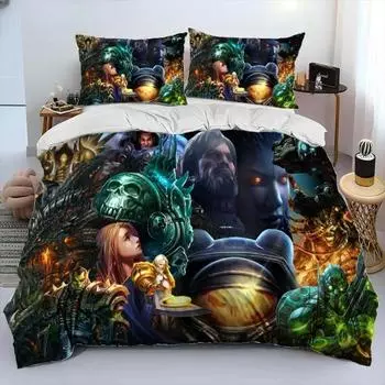 HD Print Game StarCraft Одеяло Постельное белье Пододеяльник Постельный комплект Пододеяльник Наволочка King Queen Size Домашний текстиль 70x133cm 2pcs