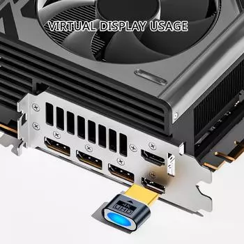 HDMI Dummy Plug Headless Display Adapter Адаптер виртуального дисплея с высоким разрешением для HDTV-карты Четкое качество изображения B