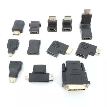 HDMI-совместимый мини-переходник mirco «папа-мама», удлинитель 90 270 градусов, прямой угол 4K для кабеля HDTV, разъем 1080 F to F