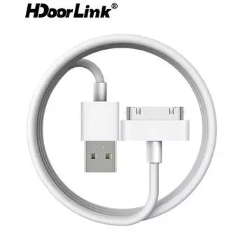 HdoorLink 30-контактный кабель для быстрой зарядки, высококачественный USB-адаптер для синхронизации данных, провод для быстрой зарядки для iPhone 4/4S iPad 1/2/3/4 iPod 1M белый