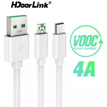 HdoorLink 5V 4A Micro USB-кабель для OPPO VOOC Flash Charger Кабель для даты 7-контактный зарядный шнур Micro USB Провод Кабель для быстрой зарядки Micro Cable белый