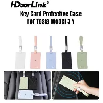 HdoorLink для Tesla Model 3 Model Y чехол для ключа-карты силиконовый защитный чехол для ключа-карты анти-потеря держатель для карты брелок для Tesla аксессуары