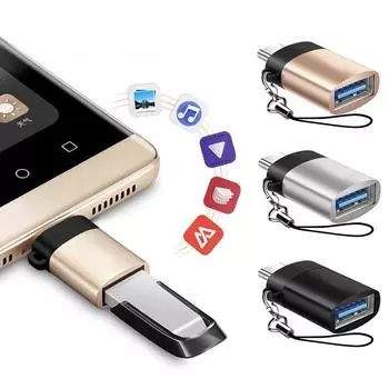 HdoorLink Micro USB OTG адаптер USB3.0 для синхронизации данных типа C с разъемом для флэш-накопителя для мыши для телефона Android Micro USB OTG чёрный