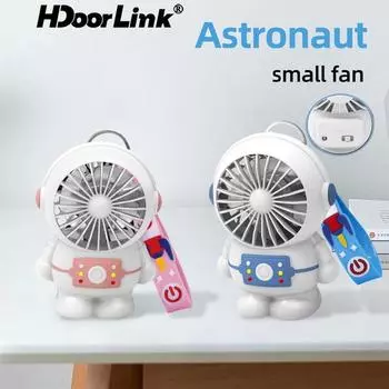 HdoorLink Новый астронавт мини USB зарядка небольшой вентилятор космонавт портативный ручной вентилятор дорожный вентилятор синий