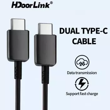 HdoorLink Samsung Type C Кабель типа C-Type C Кабель для быстрой зарядки для Samsung Galaxy 3A Зарядный кабель белый