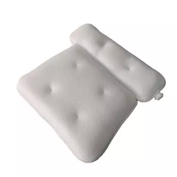 Head Support Ergonomic Bath Pillow Reusable Bathtub Cushion Accessories белый