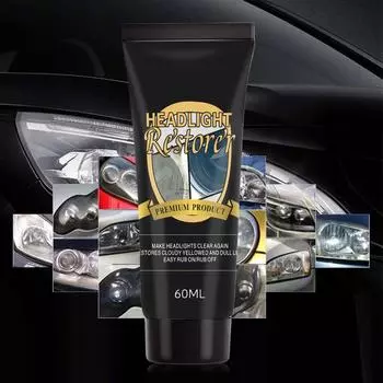 Headlight Restoration Polish 60ml Car Headlight Cleaner Restoration Repair Polish Automotive Headlight Lens Restorer Car CHINA