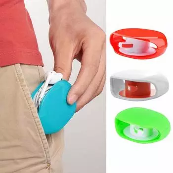Headphone Storage Phone Line Cable Clamp Wire Winder Earphone Wrap Cable Winder Cable Organizer зелёный
