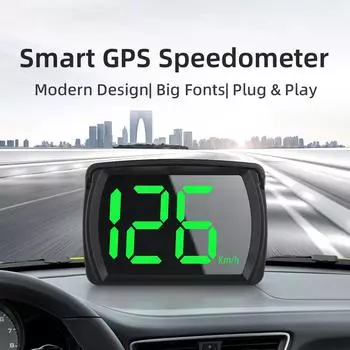 Heads-Up Display Digital Speedometer GPS MPH Speedometer for Car Trucks Plug and Play Large Screen High-definition Display