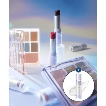 Healus [мерцающий блеск в подарок] Набор Dream Collection Блеск для губ + Палетка 01.Mauve Night/01.Daydream
