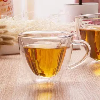 Heart Love Shaped Heat-Resisting Double Wall Glass Mug Drinkware Tea Beer Mug Juice Cup Coffee Cups Mug Gift 180ml/240ml other