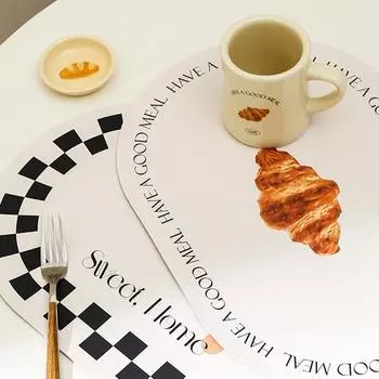 Heat Insulation Placemat PU Table Pad Mat Dining Disc Bowl Coaster Non-Slip Kitchen Decoration Accessories Decoracin Comedor 30x45cm