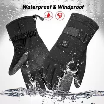 Heating Motorcycle Gloves Waterproof Motocross Guantes Glove Touch Screen Heated Motorbike Riding Gloves for Winter
