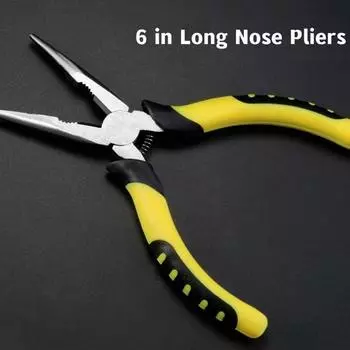 Heavy Duty 6 Combination Long Nose Side Cutter Cutting Pliers Wire Stripping Pliers Multifunctional Electrician Special Tools