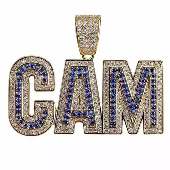 HECHUANG Iced Out CAM ожерелье с подвеской в стиле хип-хоп ожерелье с цепочкой из веревки золотое мужское золото/серебро