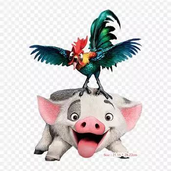 Hei Hei, оригинальный дизайн, Hei Hei The Rooster, Уолт C, термопереносная печать, виниловые нашивки, наклейки для одежды, аппликации «сделай сам», моющиеся нашивки