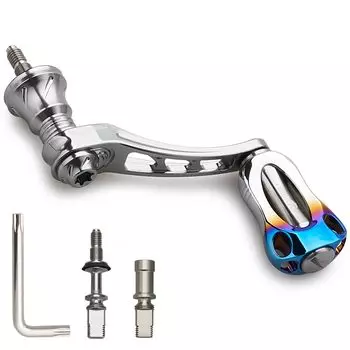 HEIGHTEN 45-50mm Variable Reel Handle with 22mm Aluminum Knob / 20mm Carbon Knob for Shimano Daiwa General Spinning Reel Arch Series 945