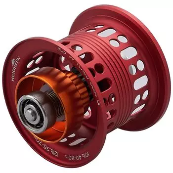 HEIGHTEN Reel Spool BOOST 2 Stage Movable Daiwa Bait Reel Replacement Spool with Bearing Steez/Zillion/Ryoga/Moazan/Silver Wolf (Red) (717)