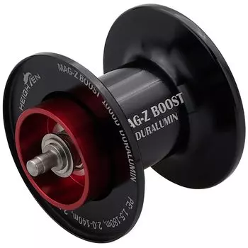 HEIGHTEN Reel Spool MAG-Z BOOST 2 Stage Movable Daiwa Bait Reel Replacement Spool with Bearing Steez/Zillion/Ryoga/Moathan/Silver Wolf (Black) (787)