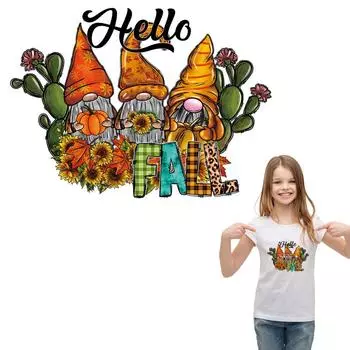 Нашивка «Hello Fall» для одежды, футболка с аппликацией «Подсолнух», Ropa, толстовки с капюшоном, наклейки для одежды, принадлежности для рукоделия «сделай сам»