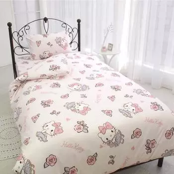 Hello Kitty 3 шт. пододеяльник одинарный японский стиль пододеяльник простыни наволочка Kitty Sanrio SANRIO SB-502-S