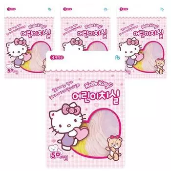 Hello Kitty Детская зубная нить 50р набор, 4 шт, популярный персонаж в Корее