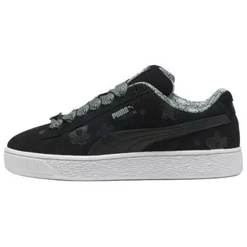HELLO KITTY & FRIENDS x PUMA Suede XL Противоскользящие Износостойкие Низкие Кеды для Скейтборда Женские Черные 37