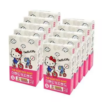 Hello Kitty The Band Artex одноразовая детская повязка смешанного типа 16 шт. x 2 типа, 19 x 72 мм..., 10 штук, популярный персонаж в Корее