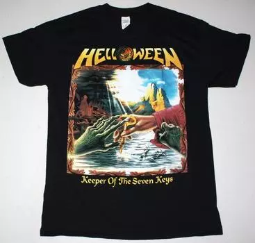 Helloween Keeper Of The Seven Keys Ii Черные футболки унисекс в стиле Heavy Metal Gamma Ray Rage S