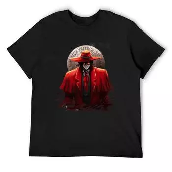 Hellsing Alucard Bullet Dark Fantasy Аниме Футболка Blanks Tees Одежда для хиппи Мужские футболки S белый