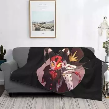 Helluva Boss Blitzo Blitzo Stolas плюшевое одеяло анимация модные пледы для кровати дивана дивана 200x150 см ковер кусок 30x40in