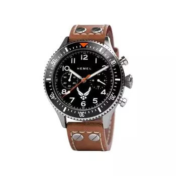 Hemel USAF Special Edition Aim High Black с циферблатом Super-LumiNova C3 Quartz HFUSAF1-04 100M Мужские часы чёрный