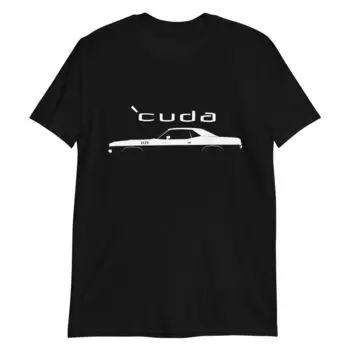 Hemi Cuda Muscle Car Silhouette Классический автомобиль Барракуда футболка унисекс с короткими рукавами S