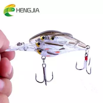HENGJIA Crankbait приманка для плавания пластиковый бионический воблер рыболовные снасти рыболовные шады для пресной воды 4pc sent randomly