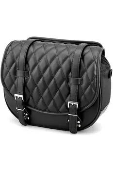 Henly Begins Daytona Motorcycle Side 10L Saddlebag 32680 Bag, DHS-30, Round/Diamond,