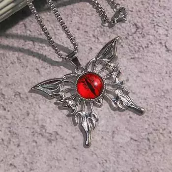 Her Lab Ювелирные изделия | Ожерелье с подвеской Butterfly Devil s Eye, ожерелье с аксессуаром для одежды, упаковка в шкатулку для ювелирных изделий