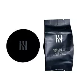Hera Тональная основа Haera Black Cushion Foundation Original + сменный блок, 21N1, 1 шт.