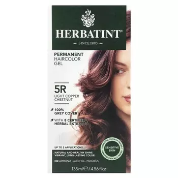 Herbatint, Стойкая гель-краска для волос, 5R Светло-медный каштан, 5,75 жидких унций (170 мл)