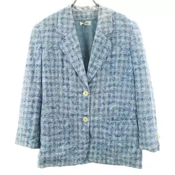 Herno 90s Linen Blend Old tailored jacket 42 blue Women Used