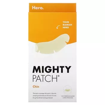 Hero Cosmetics, Mighty Patch, пластырь для подбородка, гидроколлоидный пластырь 10 листов