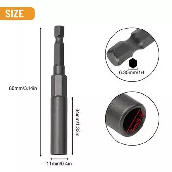 Шестигранные головки Гайка-шуруповерт Магнитная головка Гайка Болт 10mm