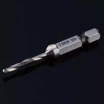 Hex Titanium Shank Plated Screw Thread Drill Bits Set Compound Tap Tool Suitable M3*0.5mm