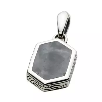 Hexagon Pendant Jasper fp0601js [Figmart] [Silver Accessory]